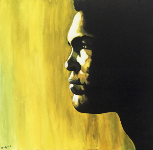 Muhammad Ali Portrait Contemporary Art Painting Marc van Rooijen Kunst Schilderij