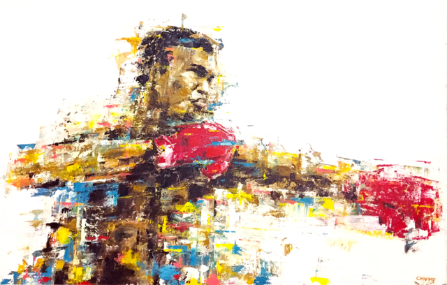 Muhammad Ali Contemporary Art Painting Marc van Rooijen Kunst Schilderij