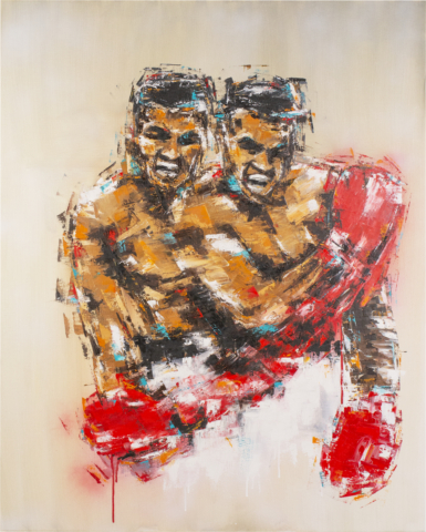 Muhammad Ali Contemporary Art Painting Marc van Rooijen Kunst Schilderij