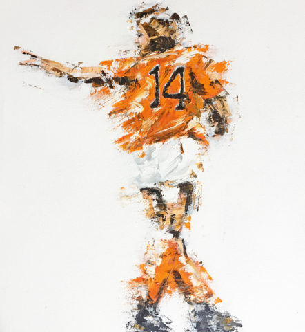 Johan Cruyff Football Contemporary Art Painting Marc van Rooijen Kunst Schilderij