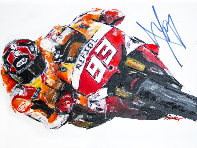 Marc Marquez MpotoGP Contemporary Art Painting Marc van Rooijen Kunst Schilderij