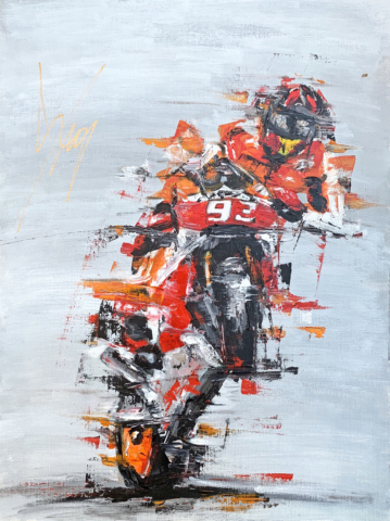 Marc Marquez MotoGP Contemporary Art Painting Marc van Rooijen Kunst Schilderij