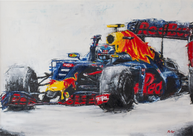 Max Verstappen Formula 1 Contemporary Art Painting Marc van Rooijen Kunst Schilderij