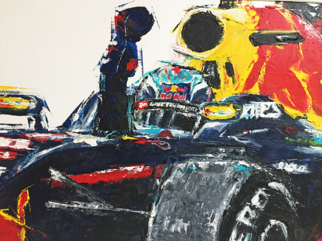 Max Verstappen Formula 1 Contemporary Art Painting Marc van Rooijen Kunst Schilderij