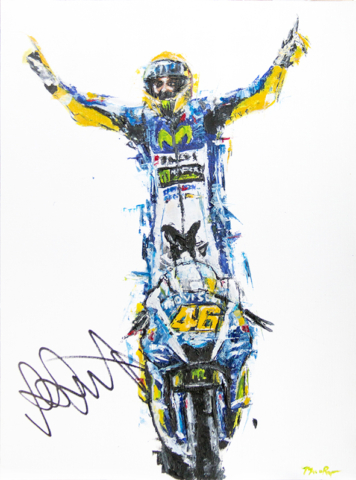 Valentino Rossi MotoGP Contemporary Art Painting Marc van Rooijen Kunst Schilderij