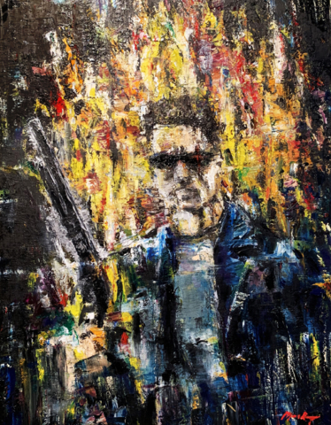 Terminator Contemporary Art Painting Marc van Rooijen Kunst Schilderij