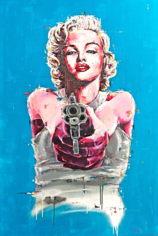 Marlyn Monroe Contemporary Art Painting Marc van Rooijen Kunst Schilderij