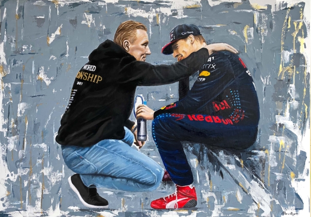 Max Verstappen Portait Contemporary Art Painting Marc van Rooijen Kunst Schilderij