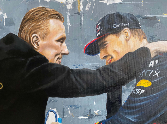 Max Verstappen Portait Contemporary Art Painting Marc van Rooijen Kunst Schilderij