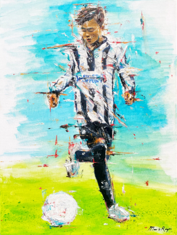 Football Contemporary Art Painting Marc van Rooijen Kunst Schilderij