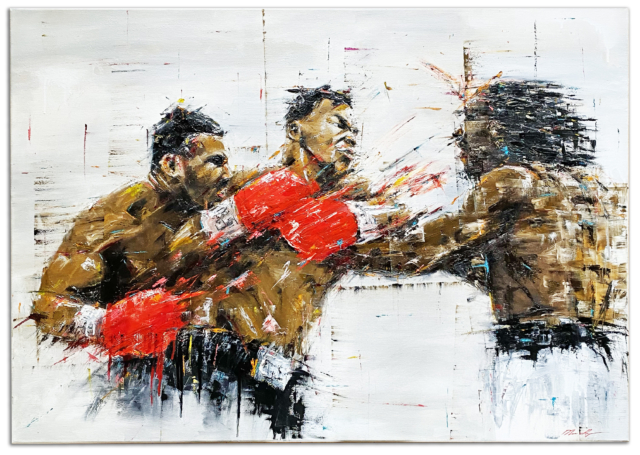 Mike Tyson Contemporary Art Painting Marc van Rooijen Kunst Schilderij