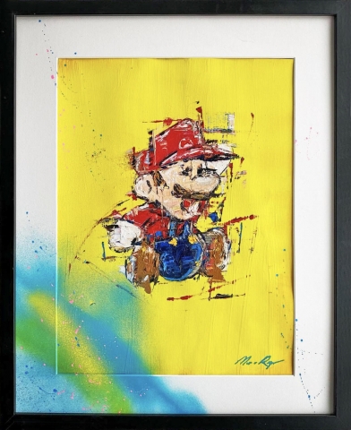 Mario Bros Contemporary Art Painting Marc van Rooijen