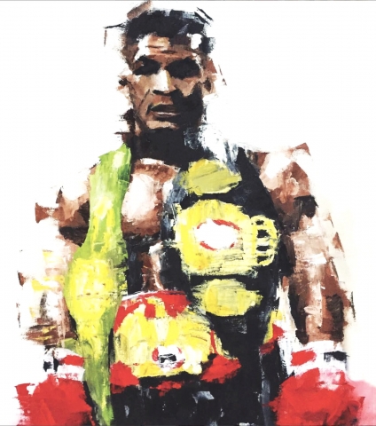 Mike Tyson Contemporary Art Painting Marc van Rooijen Kunst Schilderij